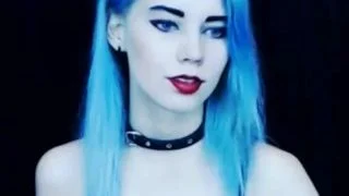 藍髮美人Webcam自慰